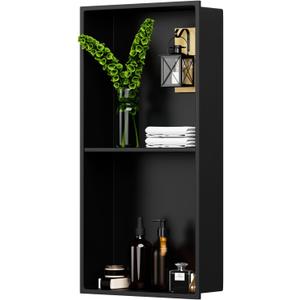 24" X 12" X 4" Stainless Steel Shower Niche Insert Tile Ready, Bathroom Wall Niche, Recessed Shower Shelf for Bathroom Storage, Matte Black 24" X 12" X 4" Stainless Steel Shower Niche Insert Tile Ready, Bathroom Wall Niche, Recessed Shower Shelf for Bathroom Storage, Matte Black