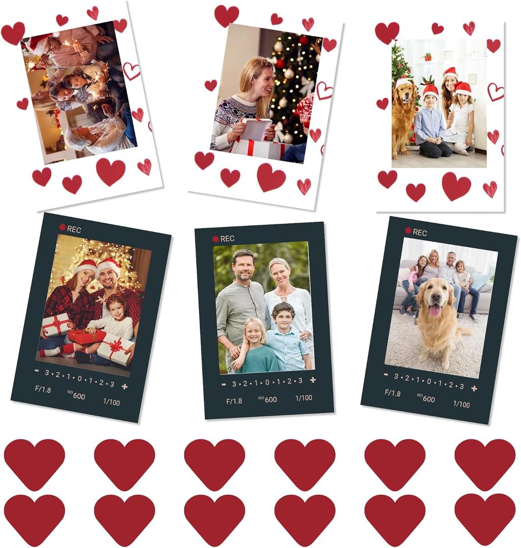 GVBLKGX 6-Pack 2.36"x3.54" Magnet Frames for Refrigerator – Fun & Aesthetic Magnetic Picture Frames for Polaroid & Fujifilm Instax Mini, 3-Inch Photo Holders for Pegboard, School Locker Decor