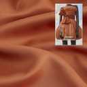 DUALIFE Rust Burnt Orange Blackout Bedroom Curtains 63 Inch Length Grommet Drapes Room Darkening Thermal Insulated (42 x 63 in, 2 Panels)