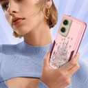 for Moto G Stylus 5G 2024 Case Women - Cute Girls Phone Cover Girly Aesthetic Design Flowers Castle Heavy Duty Protective Shockproof Military Grade for Motorola Moto G Stylus 5G 2024 Cases