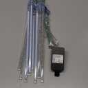 Weepong Meteor Shower Lights Outdoor Christmas Lights UL Certified Falling Rain Drop Snowfall Icicle Cascading String Light for Xmas Holiday Tree Wedding Party Garden Decor Blue, 12 Inch 8 Tubes