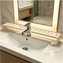 Vertical Faucet Storage Rack, Over the Sink Shelf, White, 19.6in/50cm