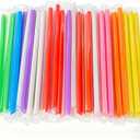 300 Individually Wrapped Boba Straws 0.43" x 9.5" Jumbo Disposable Plastic Straws for Smoothies, Milkshakes & Bubble Tea-Large Thick Straws, Plastic Straws Disposable, Boba Straws Disposable.