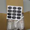 Glass Spice Jars with Bamboo Airtight Lids. Labels and Chalk Marker Food Storage Container Clear Spice Storage Bottle for Kitchen, Herbs, Seasoning, Seed, Tea, Sugar