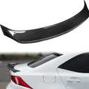 ECOTRIC Rear Trunk Spoiler Wing Lid Compatible with 14-20 Lexus IS200T IS250 IS300 IS350 Carbon Fiber Style Durable Plastic