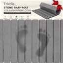 Extra Large Stone Bath Mat Made From Diatomaceous Earth, Fast Drying Non Slip Bathroom Rug for Shower, Modern Absorbent Mat with Quick Dry Surface for Bathroom Accessories