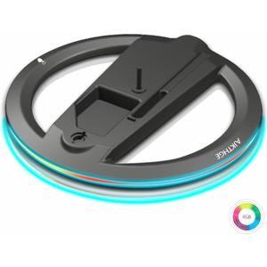 RGB Vertical Stand for PS5/PS5 Slim/PS5 Pro Console Compatible with PS5/PS5 Slim/PS5 Pro Disc and Digital Edition, LED RGB Base Stand with 14 Light Modes (Black)