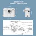 750W Macerator Pump, Advanced Grinding Upflush System, Macerating Toilet Sewerage Pump for Basement, Sink, Toilet, Laundry, Kitchen