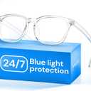 Gaoye Transparent, Clear Blue Light Glasses for Computer & Gaming - Anti UV Ray Lenses, Scratch-Resistant & Comfort Fit