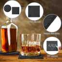 36pcs Black Slate Coasters Bulk Set 18 Round & 18 Square 4Inch Stone Coasters for Laser Engraving, DIY, Home, Bar, Wedding & Party Decor