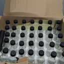 Encheng 5oz Clear Woozy Bottles with Shrink Capsules,Small Wine Bottle With Shirnk Bands Glass Hot Sauce Bottles,Empty Small Beverage/Canning Bottls With Black Caps Case of 35