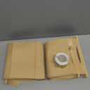 Dualshine 100 Pcs Kraft Paper Bread Bags with Window - 14" x 8.3" x 3.5" with Tin Strip and 500 Pcs Seal Stickers for Bakery, Bread, Cookies (Brown)