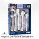 David Burke 20-Piece Avignon Flatware Set - Premium Stainless Steel Silverware, Elegant Utensil Set, Service for 4
