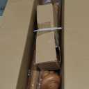 Wood Curtain Rods for Windows 48 to 84 Inch, 1 Inch Heavy Duty Curtain Rods with Imitation Wood Grain Finials, Boho Adjustable Drapery Rod, Decorative Farmhouse Rustic Single Window Curtains Rod