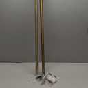 Ivilon Drapery Window Curtain Rod - End Cap Style Design 1 Inch Pole. 48 to 86 Inch Color Warm Gold