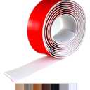 Bnell Floor Transition Strip Floor Cover Strips Self Adhesive Flooring Transitions Laminate Floor Strip Vinyl Floor Flat Divider Strip for for Joining Floor Gaps (3.28FT, 1.57in, White）