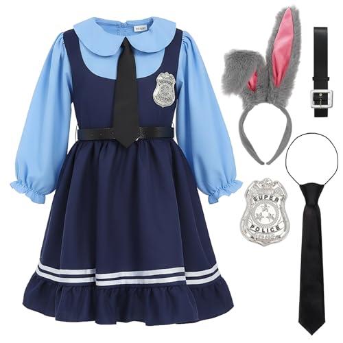 POEWAUVE Halloween Costume for Girls Halloween Cosplay Dress Headband (M), Tie/Belt/Badge Not Included