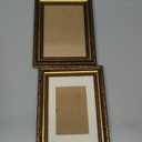 eletecpro 5x7 Picture Frames Set of 2, Ornate Frame with Glass Cover, Vintage Photo Frames Display 4x6 Photo with Mat or 5x7 without Mat for Tabletop or Wall Decor, Bronze Gold