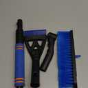 34" Extendable Ice Scrapers for Car Windshield 2-in-1 Snow Brush for Car Snow Scraper for Car Snow Scraper and Drush with Ergonomic Foam Grip for Cars, Trucks, SUVs with 360 Pivoting Brush Head Blue