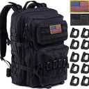 Military Tactical Backpack 45L Large Tactical Backpack for Men, Hiking Rucksack With Bottle Holder (Black-01)