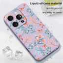 for iPhone 16 Pro Case Anti Scratch Microfiber Lining Phone Cover Silicone Ultra Slim Case for iPhone 16 Pro 6.3 inch-Leaf Purple