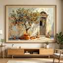 2 x CSZPPQAF Orange Tree Paint by Number Kit for Adults, Fruit Paint by Number Kits on Canvas, DIY Color Vintage Oil Painting for Farmhouse Kitchen Living Room Bedroom Decor 12X16inch