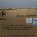 PJYuCien Dog Playpen, 8 Panels 36H Dog Playpen Indoor with Grey Bottom Pad and Top Cover, Metal Foldable Dog Pen for Indoor Use, Better for Small Medium Animals, Grey