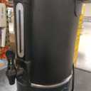 Commercial Coffee Urn, 110-Cup 16L Fast Brew Stainless Steel Hot Beverage Dispenser Electric Hot Water Urn for Wedding, Party, Catering with Easy Cleaning. Black Dispenser (Double Wall)