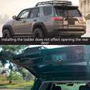Black 4Runner Ladder Rear Tailgate Hatch Ladder Rack Hatch Ladder Roof Tailgate Step with Accessories for Toyota 4Runner 5th Gen 2010-2024, 4-Step