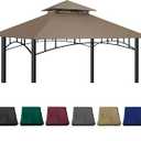 Gazebo Replacement Canopy 10x10 Ft Compatible with Madaga Target Gazebo Frame Model L-GZ136PST, L-GZ136PST-2/ 7/ 9， (Khaki)