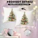 Christmas Tree Pillow Covers 18x18, Xmas Decor for Home Bedroom Living Room, Gifts for Families & Friends