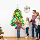 Felt Christmas Tree for Toddlers, 3.3 FT Felt DIY Tree Set for Kids Wall with Lights + Green Hand Advent Calendar + 32 Ornaments, Indoor Christmas Home Decorations Decor, Xmas Activities Presents, Colorful