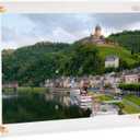 (16" x 20") Clear Acrylic Wall Mount Floating Picture Frame with (Gold Standoffs) Frame-less Double Panel Plexiglass Display for Photos Artwork Posters Paintings (Full Frame is 19" x 23")