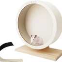 9.0 in Hamster Silent Exercise Wheel Wooden Hamster Wheel with Removable Washable Track, Quiet Wheel for Gerbils, Mice, Small Pets Prevents Boredom Depression  