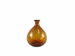 HD Designs Glass Vase - Amber, 10 in