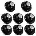 Self Adhesive Caster Wheels, Appliance Rollers for Kitchen Appliances, 1 Inch Stainless Steel Swivel Anti-Rust Universal Wheel Appliance Sliders, 28 LBS Load Capacity Per Roller (8 PCS, Black)