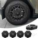 4PCS Wheel Center Caps for Tesla Cybertruck 2024 2023 Full Coverage Wheel Center Hub Caps Cover,Removable ABS Center Hub Cover Easy to Install Rust Dust Resistant Cybertruck Accessories