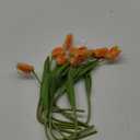 dallisten 10Pcs Orange Artificial Tulips Silk Flowers, Long Stem and Green Leaves, Fake Flowers Decoration for Vase, Wedding, Party, Kitchen, Office, Home, Bedroom, Table Centerpiece Decor