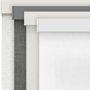 AOSKY Linen Roller Blinds Shades for Indoor Windows Pull Down Cordless Blackout Black Out Window Shade 27 Inch Blinds for Home White