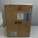 XIV Side Table, Small End Table, Modern Nightstand, Accent Bedside Table, 3 Tier Night Stands, Metal Bed Side Table for Living Room Bedroom Outdoor Entryway, No Assembly Required (Black, Square)