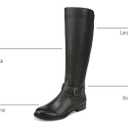 Naturalizer Women's Jaya Extra Wide Calf Size 7W (Black)