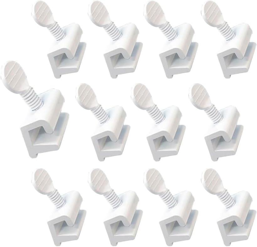 QCAA Sliding Window Security Lock, Aluminum, White Coated, 12 Pack, Made in Taiwan