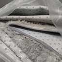 Floralux Rugs for Living Room, 6x9 Large Shag Area Rug, Tie-Dyed Light Grey Soft Fluffy Carpets for Bedroom