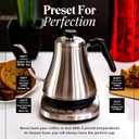 Gooseneck Electric Kettle with Temperature Control - 0.8L Stainless Steel & BPA Free Plastic - Custom Temp Presets for Teas & Coffee - Keep Warm Option