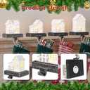 Stocking Holders for Mantle and Garland Hanger, 4-Piece Resin Fireplace Hooks with LED Lights, Perfect for Christmas dcor and Holiday Party setups