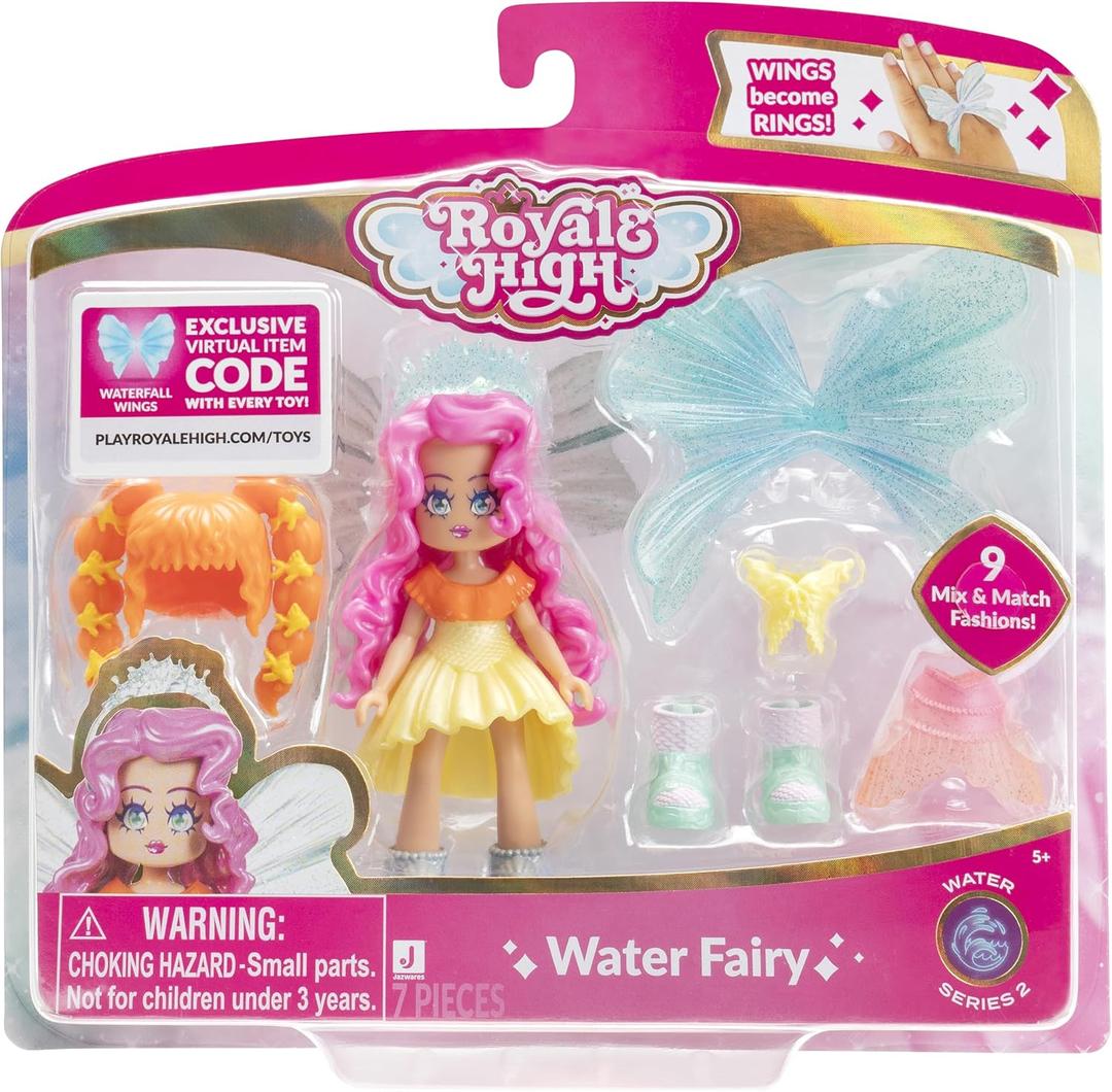 3 Water Fairy Fashion Doll - 1 Figure with 9 Fashion Accessories - Virtual Item Code Included - Series 2 - Ages 5+