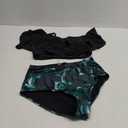 Kaei&Shi High Waisted Flounce Bikini Set,Tummy Control Swimsuits for Women,Off Shoulder Large