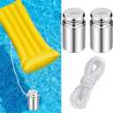 2 Pack Pool Float Anchor Replacement Set, Fountain Pool Weight with String Anchor for Float Weight(Classic Style)