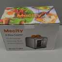 Mecity 2 Slice Toaster Touch Screen 1.5" Wide Slot, Stainless Steel Smart Bread Toaster for Bagel Muffin Waffle Gluten Free Breads, Timer, Defrost, Reheat, 120V 825W, Stainless Steel 