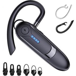 Bluetooth Headset, Single-Ear Wireless Earpiece with ENC Noise Canceling Mic, 30Hrs Call Time Handsfree Wireless Earbuds, 200 Hrs Standby Time Headphones for iOS Android/Office/Drivin